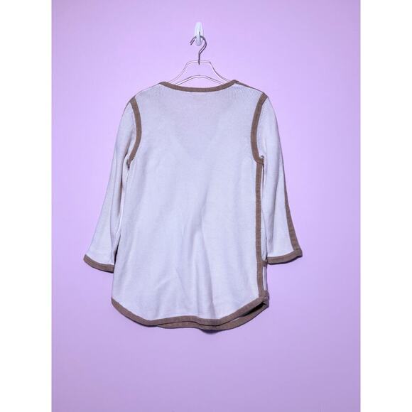 Tory Burch Flor Woven Tunic In Cream Size Medium - Picture 2 of 4